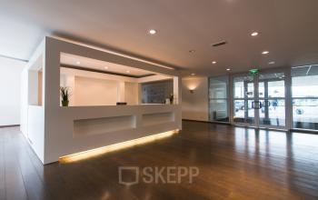 Office building with manned reception during office hours