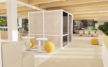 Moderne kantoorruimte te huur op Pieter Cornelisz. Hooftstraat 7, Amsterdam Centrum, met een open vloerplan en stijlvolle inrichting, ideaal voor zakelijke activiteiten.