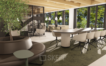 Moderne kantoorruimte huren aan Pieter Cornelisz. Hooftstraat 7, Amsterdam Centrum, met ruime werkplekken en veel lichtinval door grote ramen.