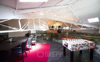 shared office room with football table