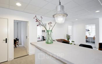 Gemeubileerde kantoorruimte op Vrijheidslaan 80, Amsterdam De Pijp, met stijlvolle elementen en rustige kleuren. Ideaal voor bedrijven die efficiëntie en elegantie willen combineren in hun werkzaamheden.