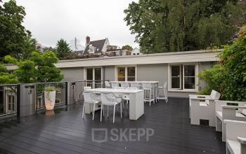 dakterras kantoorgebouw amsterdam keizersgracht ingericht