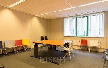 office space for rent coloured chairs