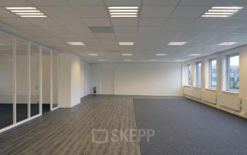 big room space office windows carpet