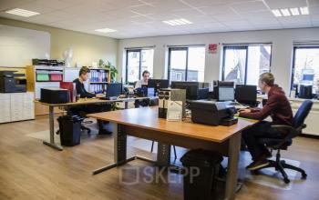 office room for one person nice black window frames