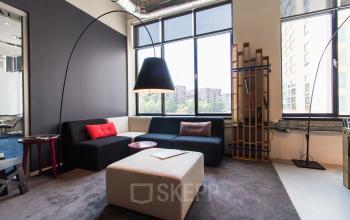Multiple lounge places in the office building