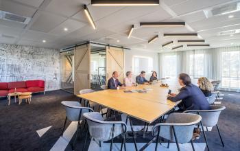 meeting room big table and chairs