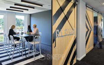 modern office room spaces meeting walls