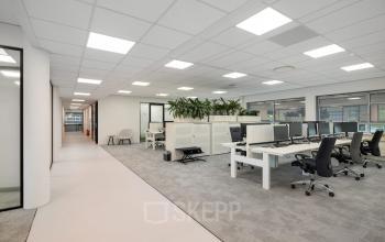 Kantoorruimte huren op Demmersweg 21-37 in Hengelo. Heldere werkplekken met moderne inrichting, bureaus, stoelen en veel natuurlijk licht. Geschikt voor professionele kantooractiviteiten.