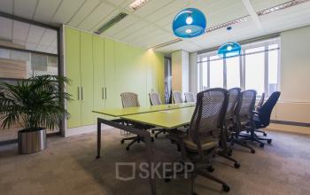 meeting room office building green wall