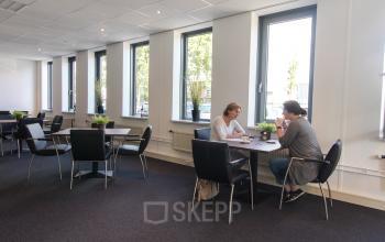 Modern office building with many different services