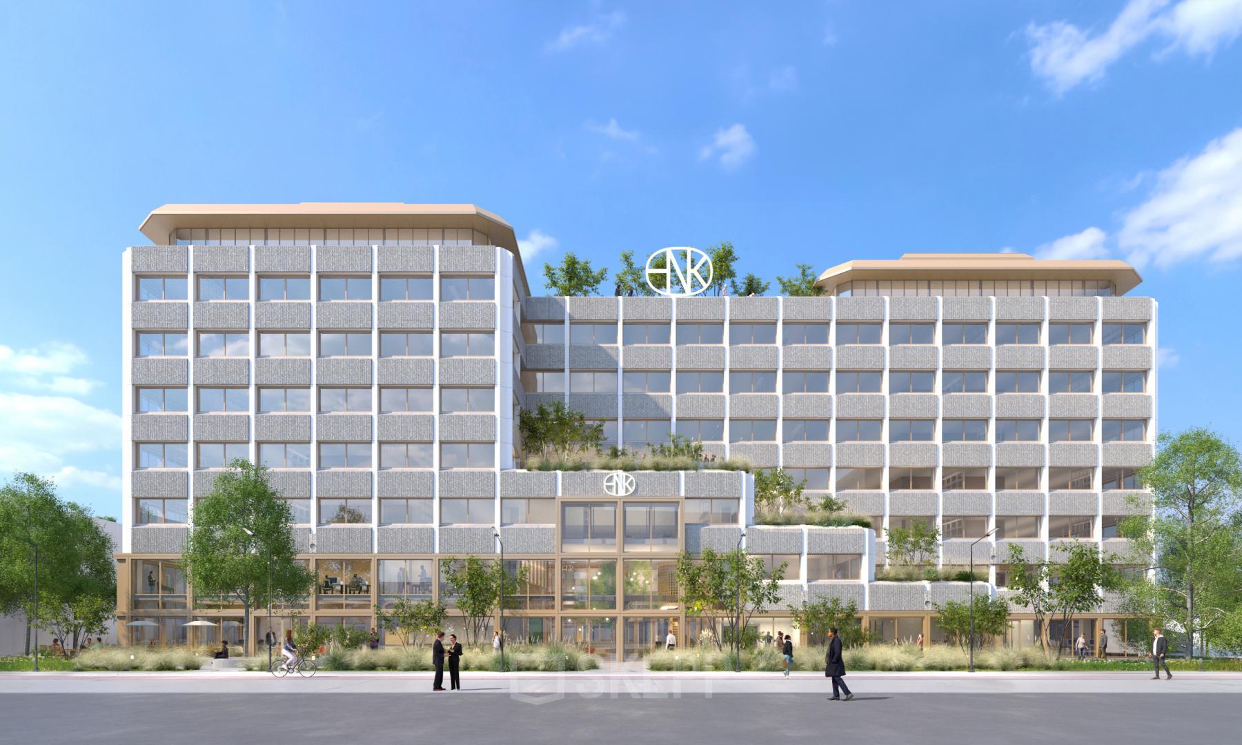 Buitenkant van een modern kantoorpand op Marten Meesweg 101, Rotterdam Alexander, geschikt voor het huren van kantoorruimte.