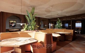 Stijlvolle en moderne kantoorpand aan de Coolsingel 139 in Rotterdam Centrum met ruime zithoeken en veel groen, perfect voor kantoorruimte huren.