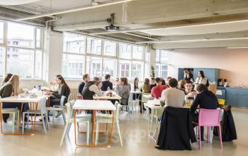 lunchroom bright space tables and chairs